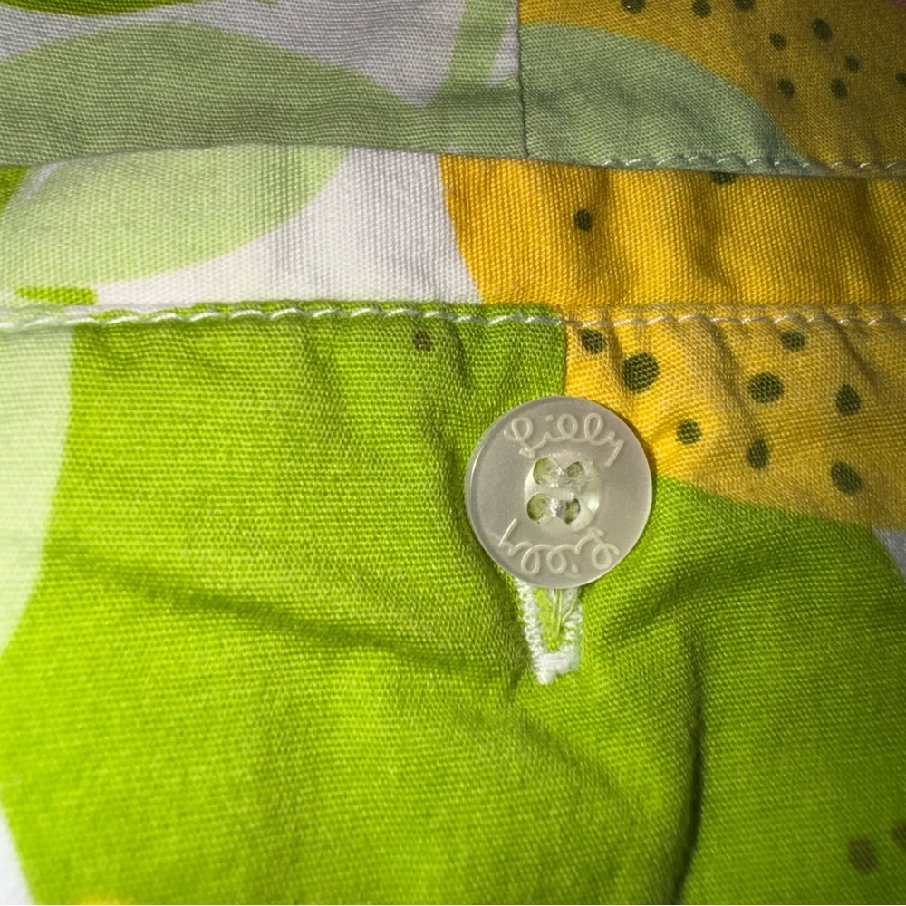 Lilly Pulitzer citrus lemon lime print Pink Yellow Fruit capri pants vintage 8 - Picture 9 of 13